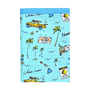 We Go Holoholo Hawaiian Bamboo and Cotton blend Throw Blanket