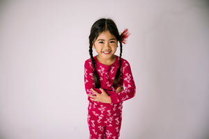 ʻŌhiʻa Lehua Long Sleeve Kids Two-Piece Pajama Set