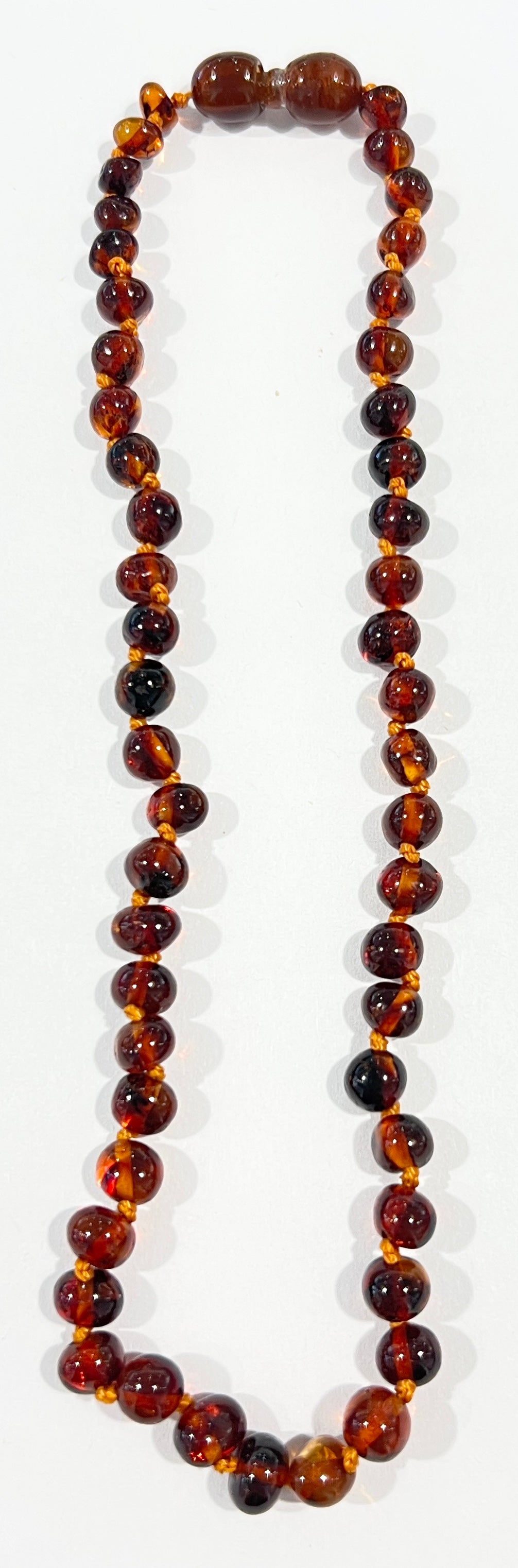 Cognac Baroque Polished Authentic Certified Amber Necklace