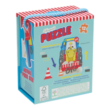 Construction 12pc Shaped Jigsaw in Reusable Box