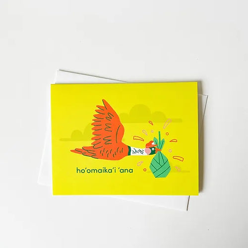 DESIGNED IN HAWAII - Hoʻomaikaʻi ʻana Baby Greeting Card