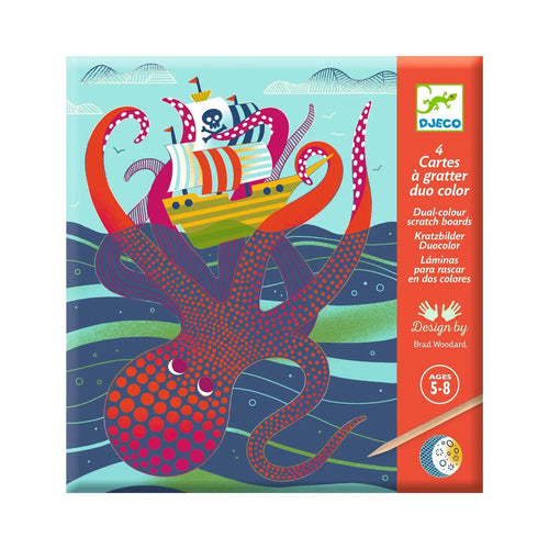 Ocean Theme Topsy Turvey Scratch Cards