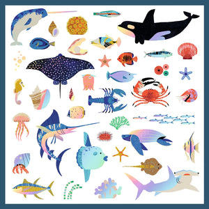 Ocean Metallic Theme Stickers