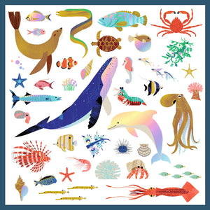 Ocean Metallic Theme Stickers