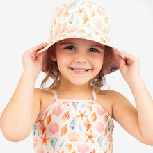 REVERSIBLE Bucket Hat - Sandy Seashells and Bubblegum Pink