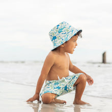 REVERSIBLE Bucket Hat - Shark Friends and Ocean Blue