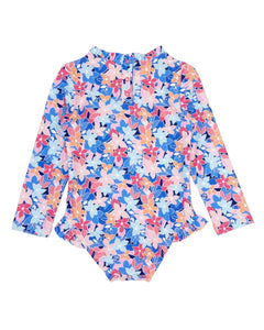 Wave Chaser Surf Suit in Multi Floral Blue