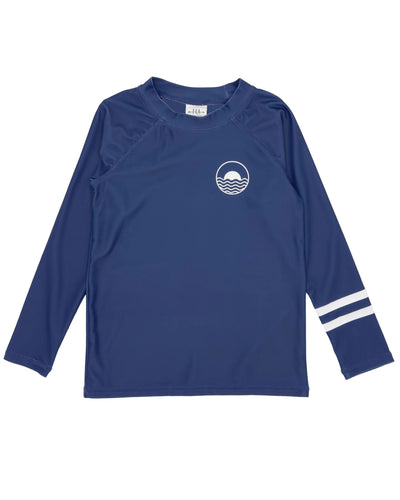 Icon Long Sleeve Rash Guard Top in Twilight