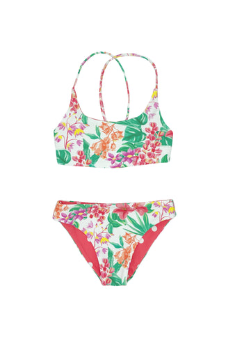 REVERSIBLE Waverly Bikini in Floral on White