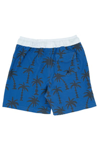 Wavy Palm Boardshort in Seaside Blue