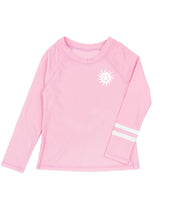 Stay Golden Long Sleeve Rash Guard Top in Fairy Tale Pink