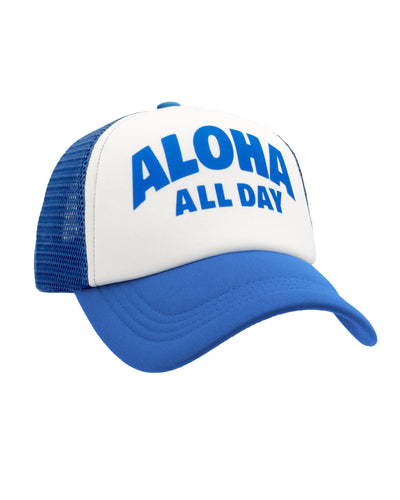 Aloha All Day Trucker Hat in Marina Blue