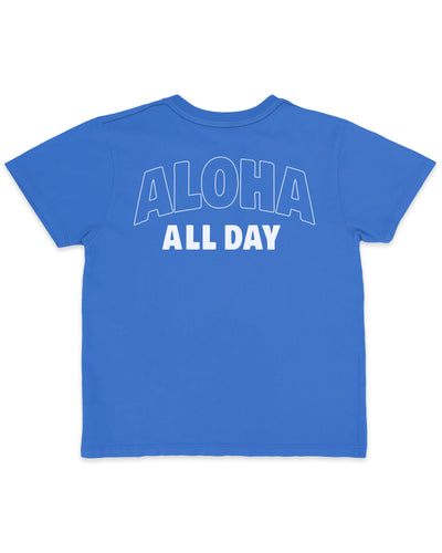 Aloha All Day Vintage Tee in Marina Blue
