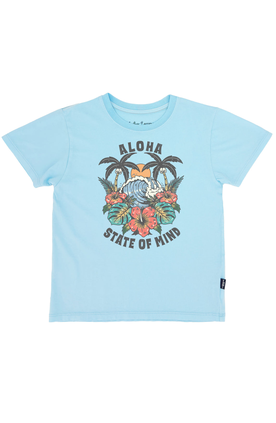 Aloha State of Mind Vintage Tee in Crystal Blue
