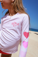 Surf Babe Long Sleeve Rash Guard in Pink Marshmallow