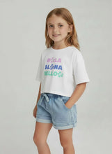 Boxy Tee with Hola Aloha Hello