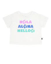 Boxy Tee with Hola Aloha Hello
