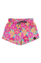 6-7yrs Castaway Beach Swim Short in Multi Floral Pink Carnation