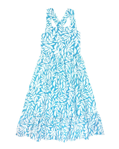 Coast Line Maxi Dress in High Tide on Blue Grotto
