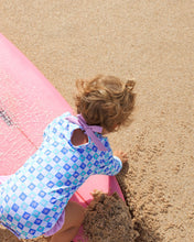 Coastal Cutie One-Piece Rashguard Surf Suit in Island Check