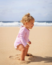 Coastal Cutie One-Piece Rashguard in Pop Pink