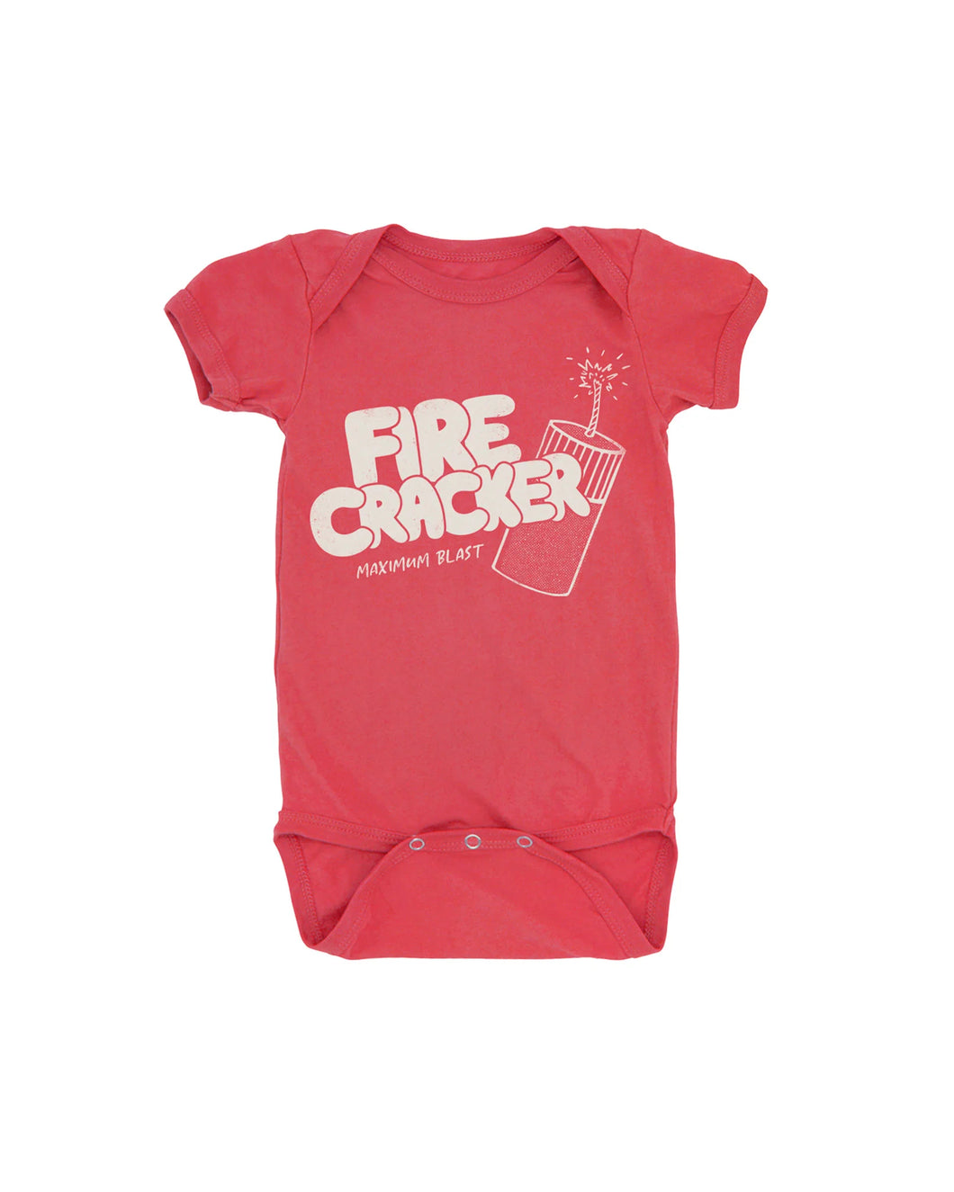 Fire Cracker Vintage Onesie in Chili Pepper