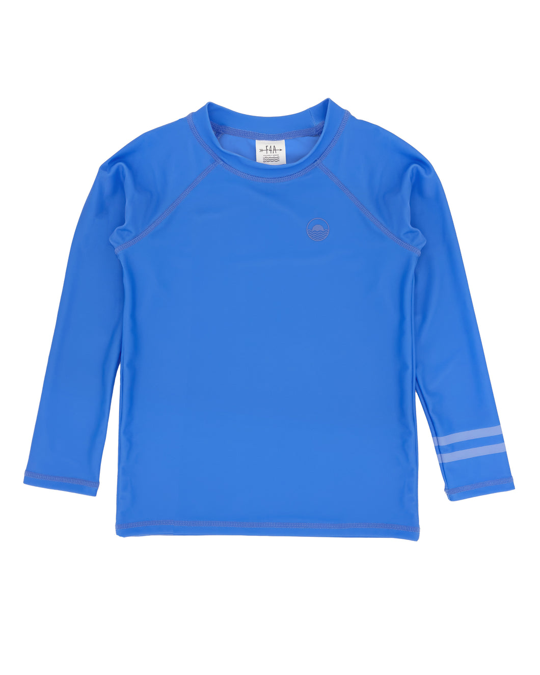 Icon Long Sleeve Rash Guard Top in Marina Blue