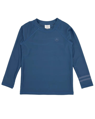 Icon Long Sleeve Rash Guard Top in Navy