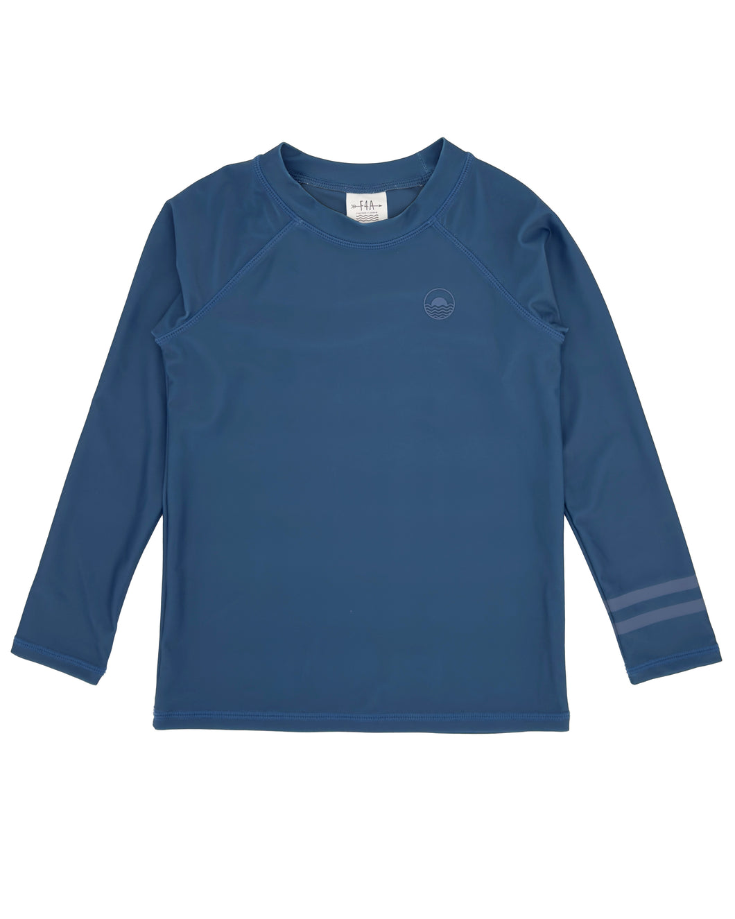Icon Long Sleeve Rash Guard Top in Navy
