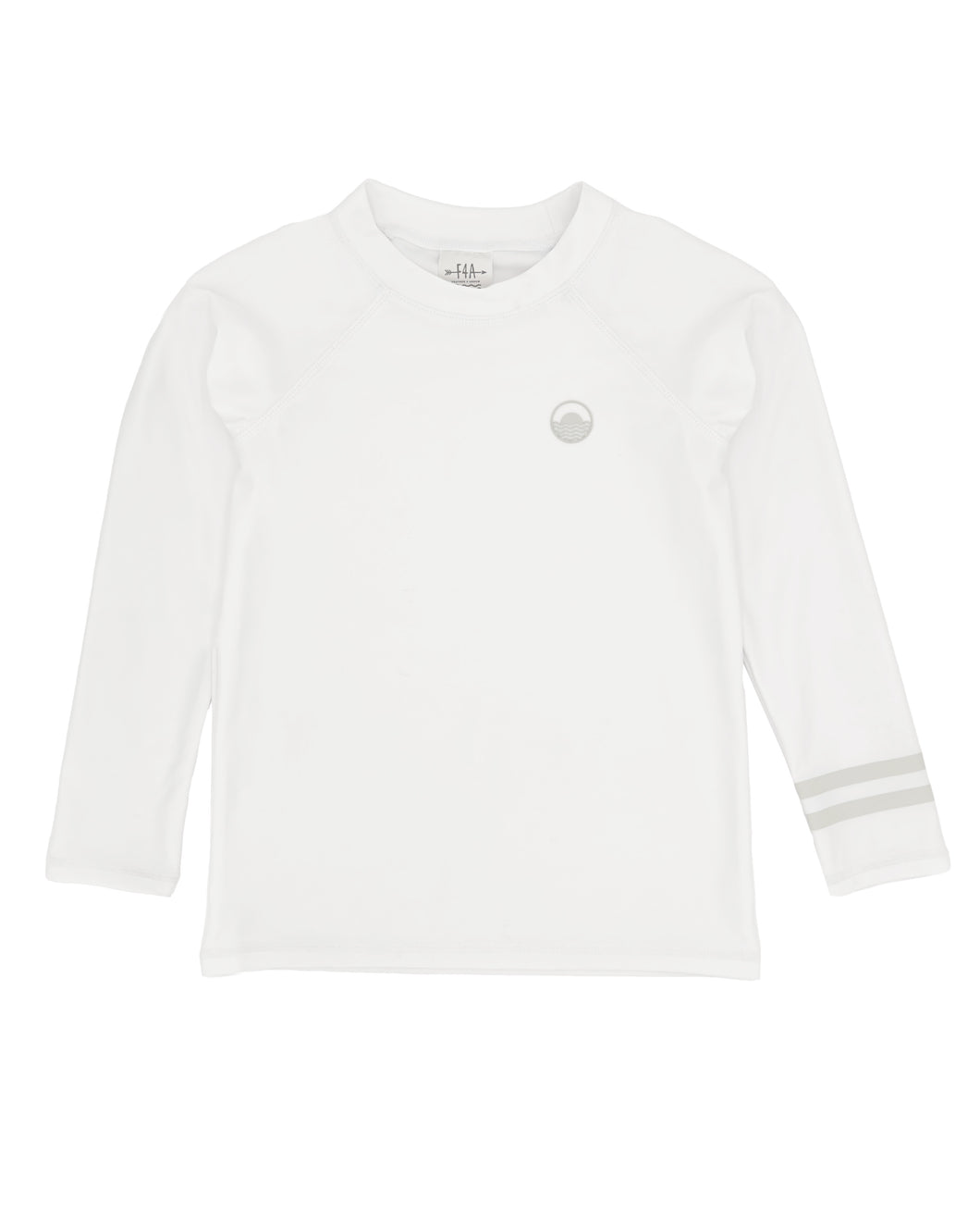 Icon Long Sleeve Rash Guard Top in White