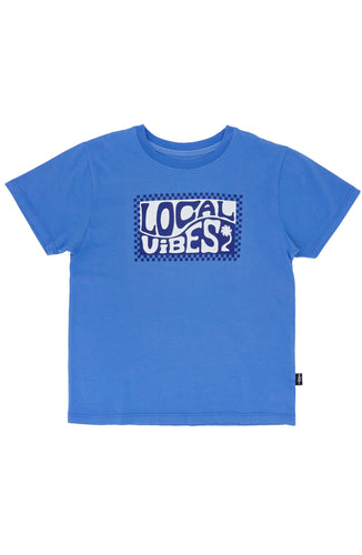 Local Vibes Vintage Tee in Marina Blue