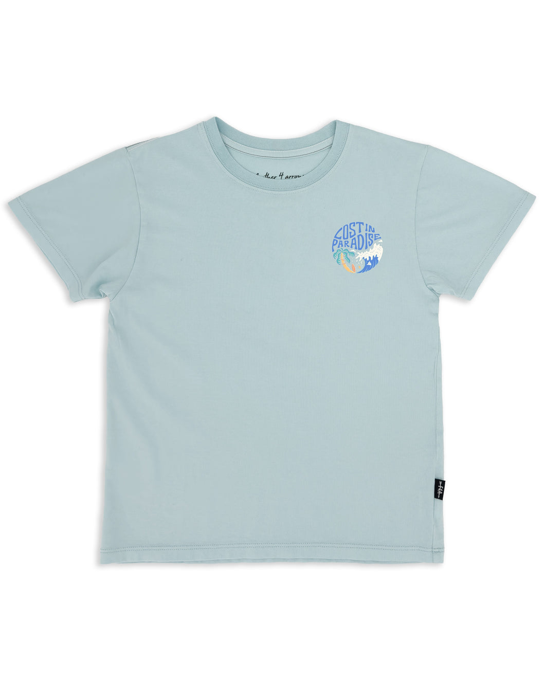Lost in Paradise Vintage Tee in Canal Blue
