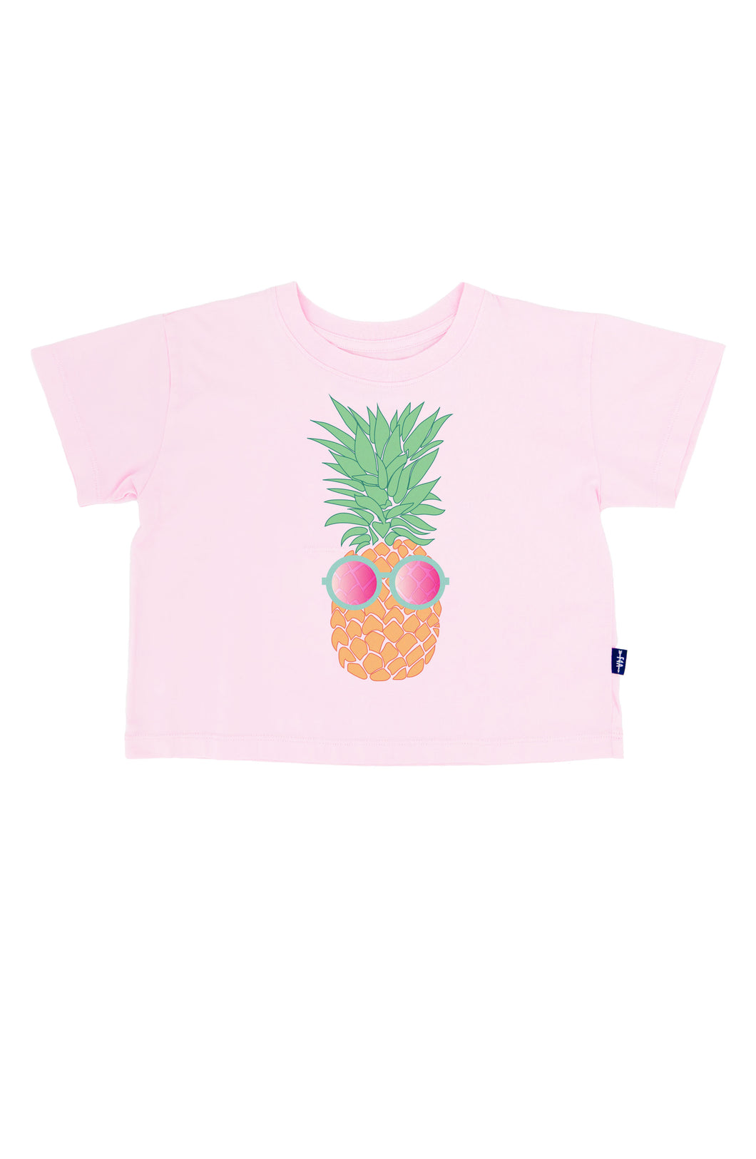 8-9yrs Pineapple Crop Tee in Pink Marshmallow