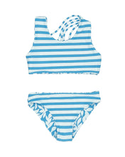 REVERSIBLE 4 Way Summer Sun Bikini in High Tide on Blue Grotto