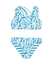 REVERSIBLE 4 Way Summer Sun Bikini in High Tide on Blue Grotto