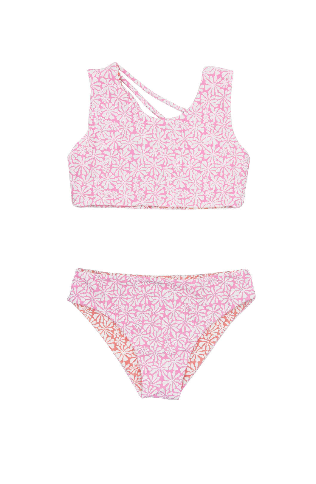 REVERSIBLE 4 Way Summer Sun Bikini in Prism Pink