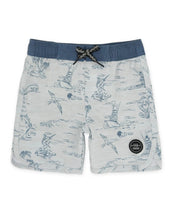 Scallop Boardshort in Out To Sea Cloudy Sky
