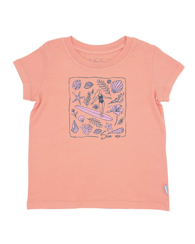 18mos Sea Me Everyday Vintage Tee in Papaya