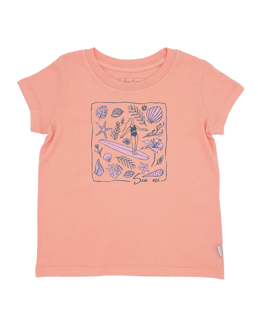 Sea Me Everyday Vintage Tee in Papaya