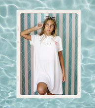 Summer Vibes Hooded Beach Cover Up in White