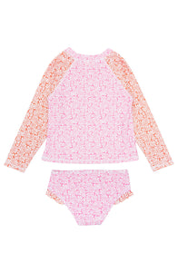 Swim All Day Long Sleeve Set in Prism Pink