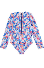 Wave Chaser Surf Suit in Multi Floral Blue