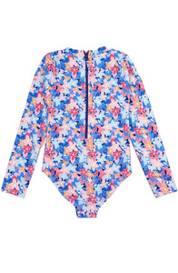 Wave Chaser Surf Suit in Multi Floral Blue