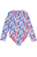 Wave Chaser Surf Suit in Multi Floral Blue