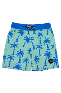 Wavy Palm Boardshort in Beach Glass