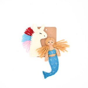 Finger Puppet - Mermaid & Unicorn Set