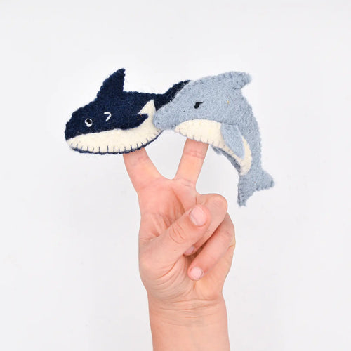 Finger Puppet - Whale & Dolphin Set