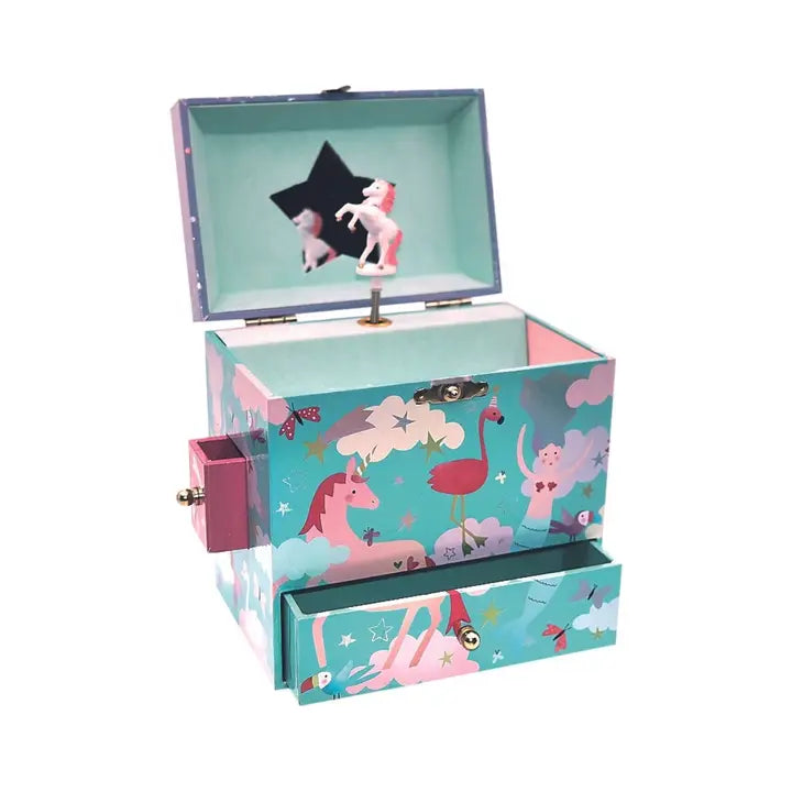 Fantasy Musical Jewelry Box with 3 Drawers