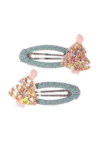 Minty Christmas Holiday Hair Clips