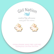Glitter Rabbit Stud Earrings